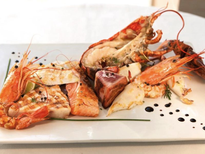 Piatto di mare nel ristorante