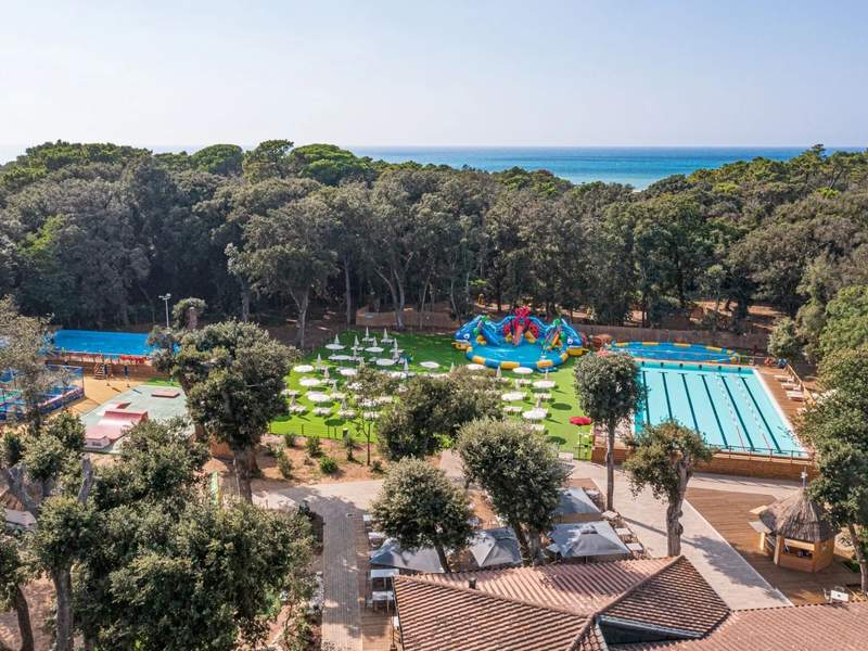 Aerial view of the wheelchair-accessible eco-resort